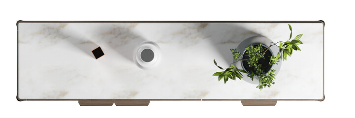 Top view of marble Sideboard Table © Matheus