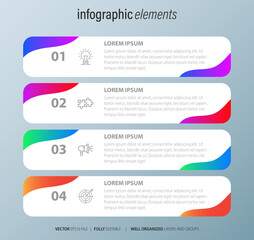 Set of infographics elements in modern flat business style
