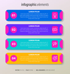 Set of infographics elements in modern flat business style
