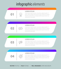 Set of infographics elements in modern flat business style
