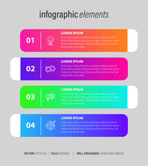 Set of infographics elements in modern flat business style
