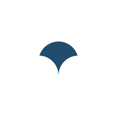 The abstract logo template looks like an umbrella.
