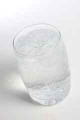 glass of water with ice