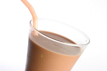 pouring milk into glass