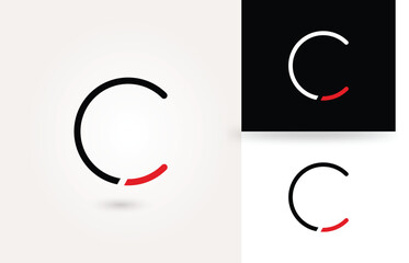 C letter logo and alphabet design template