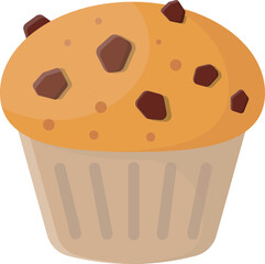 a cupcake with chocolate on top