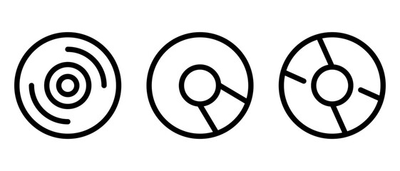 compact disc icon or logo isolated sign symbol vector illustration - high quality black style vector icons