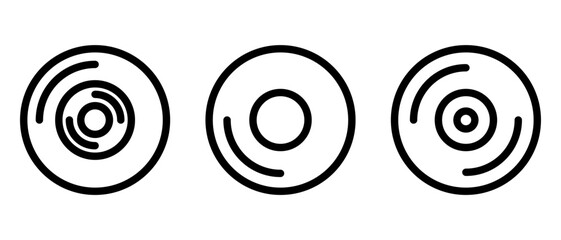 compact disc icon or logo isolated sign symbol vector illustration - high quality black style vector icons