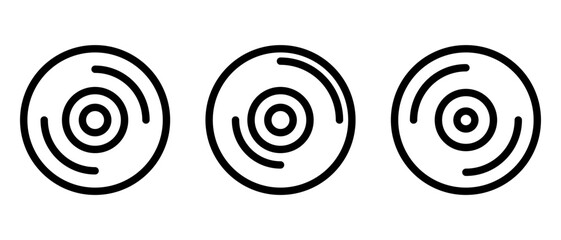 compact disc icon or logo isolated sign symbol vector illustration - high quality black style vector icons