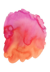 Pink and yellow watercolor background for your design, watercolor splash background concept. 