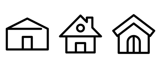 home icon or logo isolated sign symbol vector illustration - high quality black style vector icons