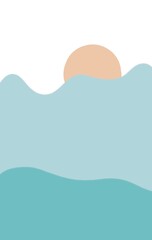 Sunrise above waves 1