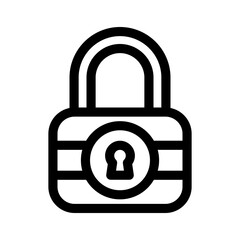 lock icon or logo isolated sign symbol vector illustration - high quality black style vector icons