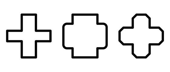 plus icon or logo isolated sign symbol vector illustration - high quality black style vector icons