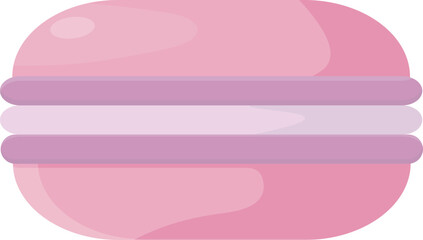 a pink macaron flat vector