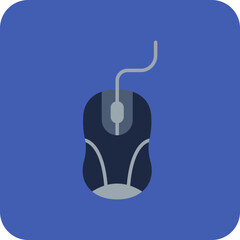 Mouse Multicolor Round Corner Flat Icon