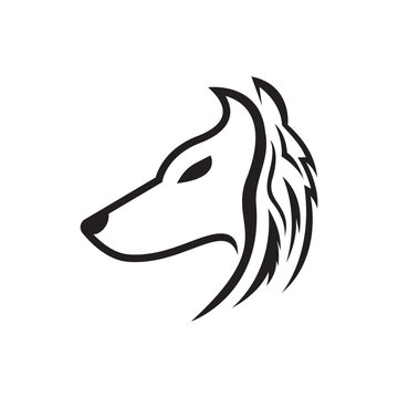 Wolf logo template vector icon