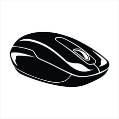 Computer mouse for background illustration and icon