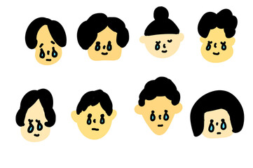 泣く顔のセット