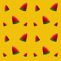 watermelon and leaves pattern