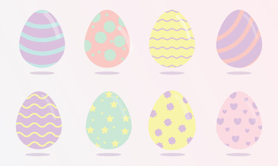set of Easter eggs 
