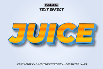 Juice 3D editable text effect