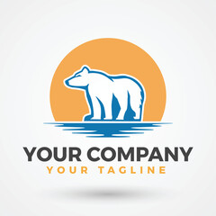 Obraz premium Bear Logo Design Polar Bear Logo Design Template Fully Editable EPS