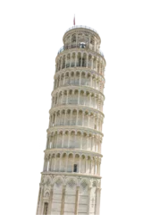Fotobehang De scheve toren Cutout of an isolated leaning tower of Pisa with the transparent png 