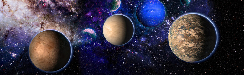 planets, awesome science fiction wallpaper, cosmic landscape. Elements of this image furnished by NASA