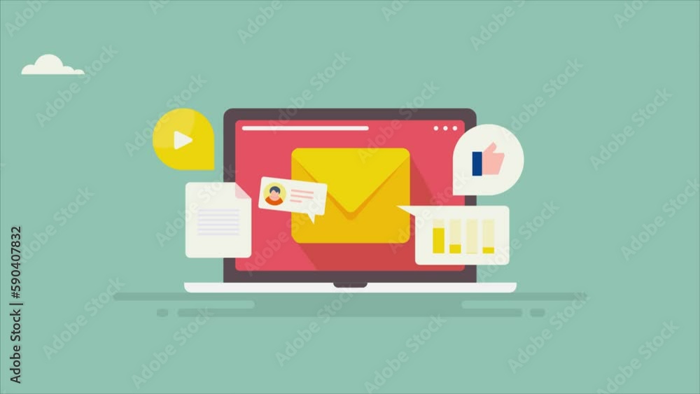 Poster digital marketing communication and relation building with customer, drive website traffic and incre