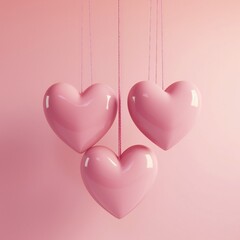 pink hearts on a pink background
