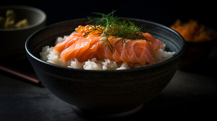 Salmon Sashimi Doniburi is a delicious Japanese rice bowl topped