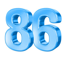 86 Blue Number 