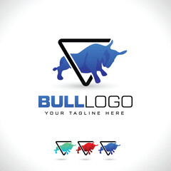 Bull Logo Design Bull Face Logo Design Bull Vector Fully Editable EPS