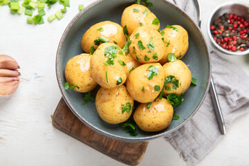 Boiled new potatoes.