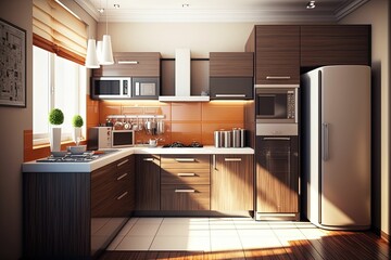 modern kitchen interior, cute and smart kitchen, kitchen interior design ideas.