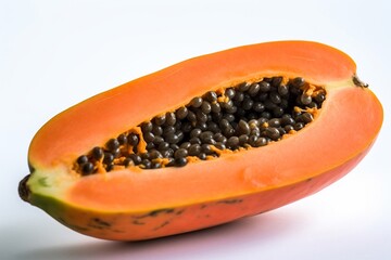 papaya on a white background
