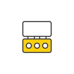 Makeup icon design with white background stock illustration