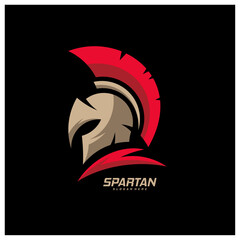 Spartan Logo Template Vector, Creative Sparta Logo Vector, Spartan Helmet Logo