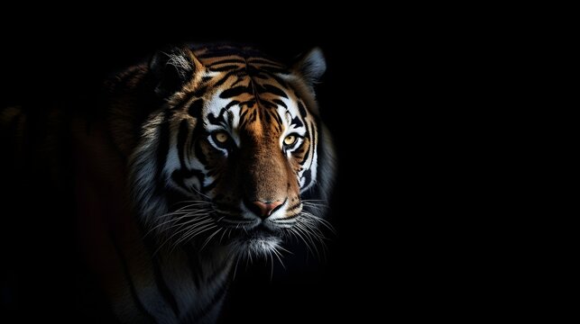 tiger head close up