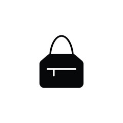 Hand Bag icon design with white background stock illustration