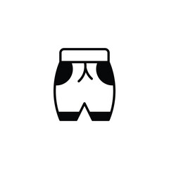 Shorts icon design with white background stock illustration