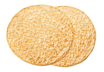 Armenian lavash isolated on white background.