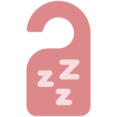 sleeping room sign flat icon