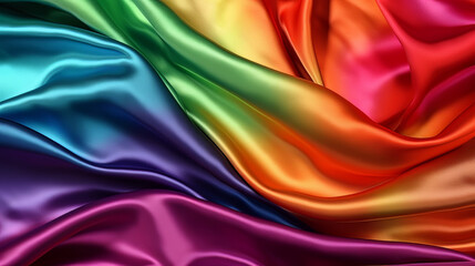 rainbow silk fabric background
