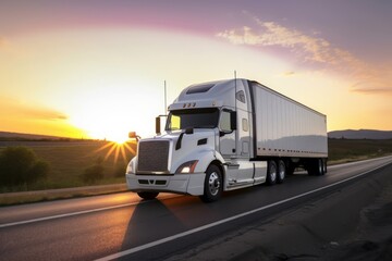 Fototapeta na wymiar truck on highway