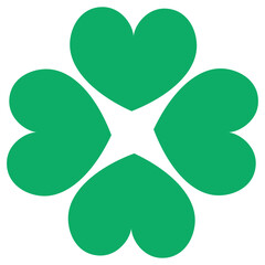 四つ葉のクローバーのアイコンイラスト