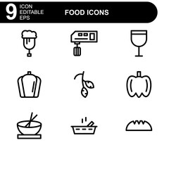 food icon or logo isolated sign symbol vector illustration - high quality black style vector icons