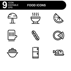 food icon or logo isolated sign symbol vector illustration - high quality black style vector icons