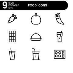 food icon or logo isolated sign symbol vector illustration - high quality black style vector icons